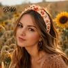 Comfortable Elastic Headband for Daily Wear Fall Knotted Women, Pumpkin Maple Leaf Headband, Fashionable Wide Broken Hair Brim Accessory Thanksgiving