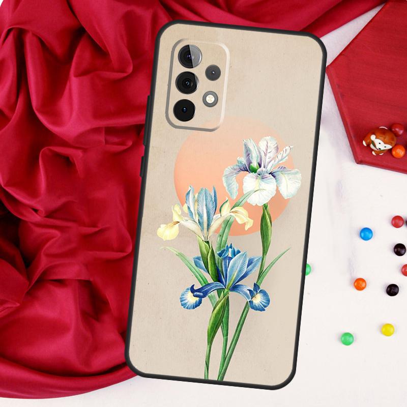 Чехол Синий Ирис для Samsung Galaxy A54 A34 A14 A52 A72 A13 A33 A53 A73 A51 A71 A12 A22 A32