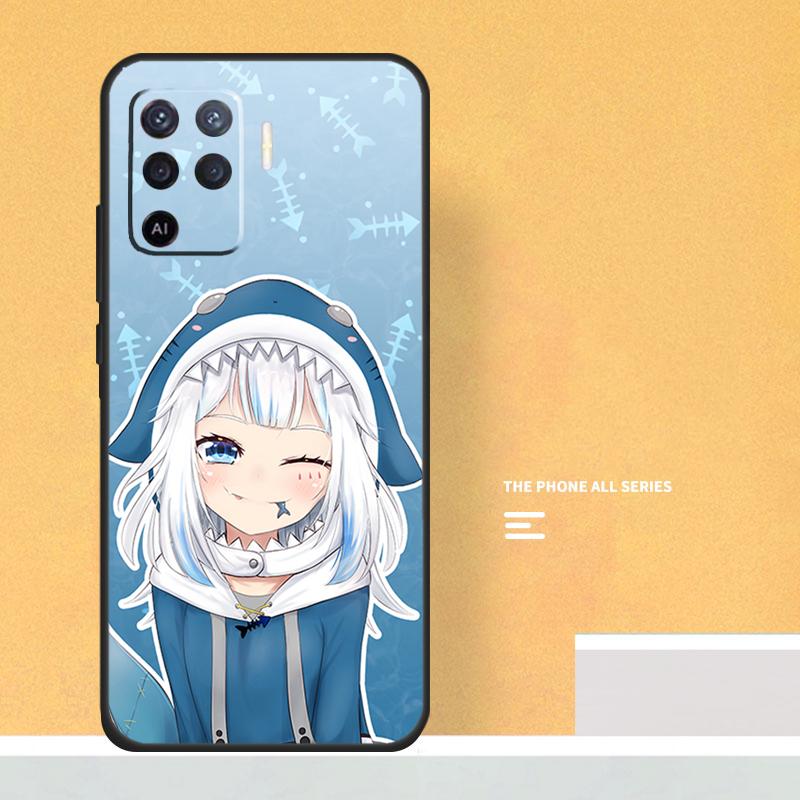 Anime Hololive Gawr Gura Case For Oppo A80 A60 A40 A6 A5 Pro A15 A16 A17 A57 A94 A74 A54 A76 A96 A18 A38 A58 A78 A98