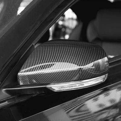 Для Cadillac CT4 ATS 2013-2025 Автомобильная наклейка Углеродная крышка бокового зеркала заднего вида Колпачок крыла Внешняя отделка корпуса заднего вида двери Авто ABS