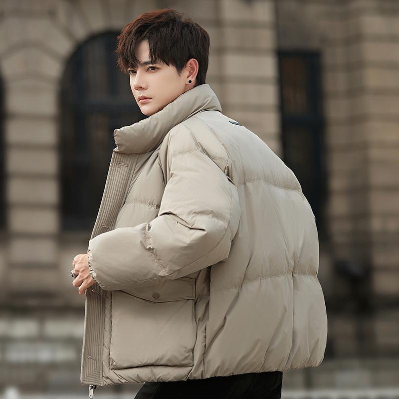 Зимняя куртка-пуховик мужская повседневная с воротником-стойкой, утолщенная короткая куртка для хлеба мужская теплая