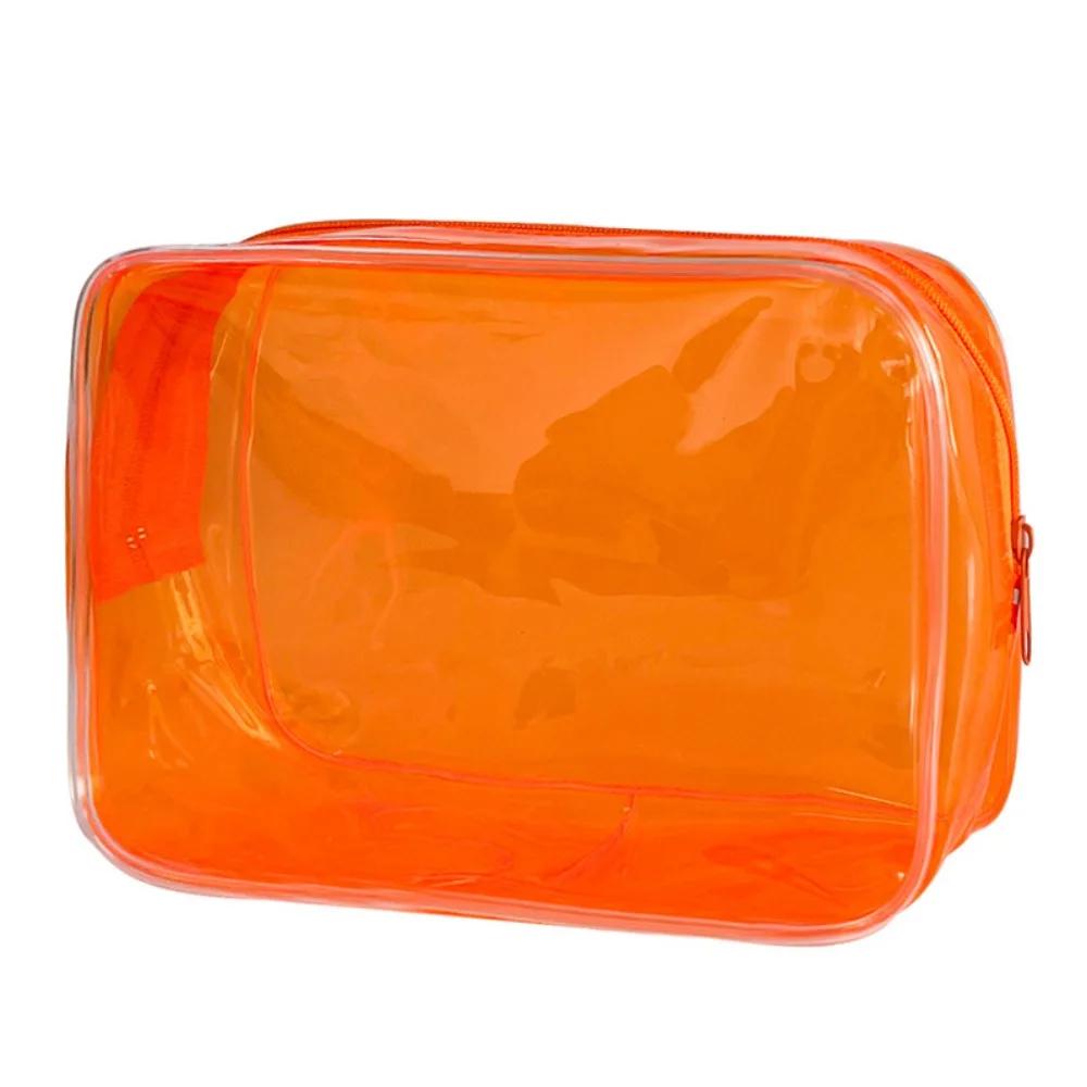 New PVC Wash Bag Transparent Waterproof Cosmetic Bag Large Capacity Handheld Makeup Storage Bag Women