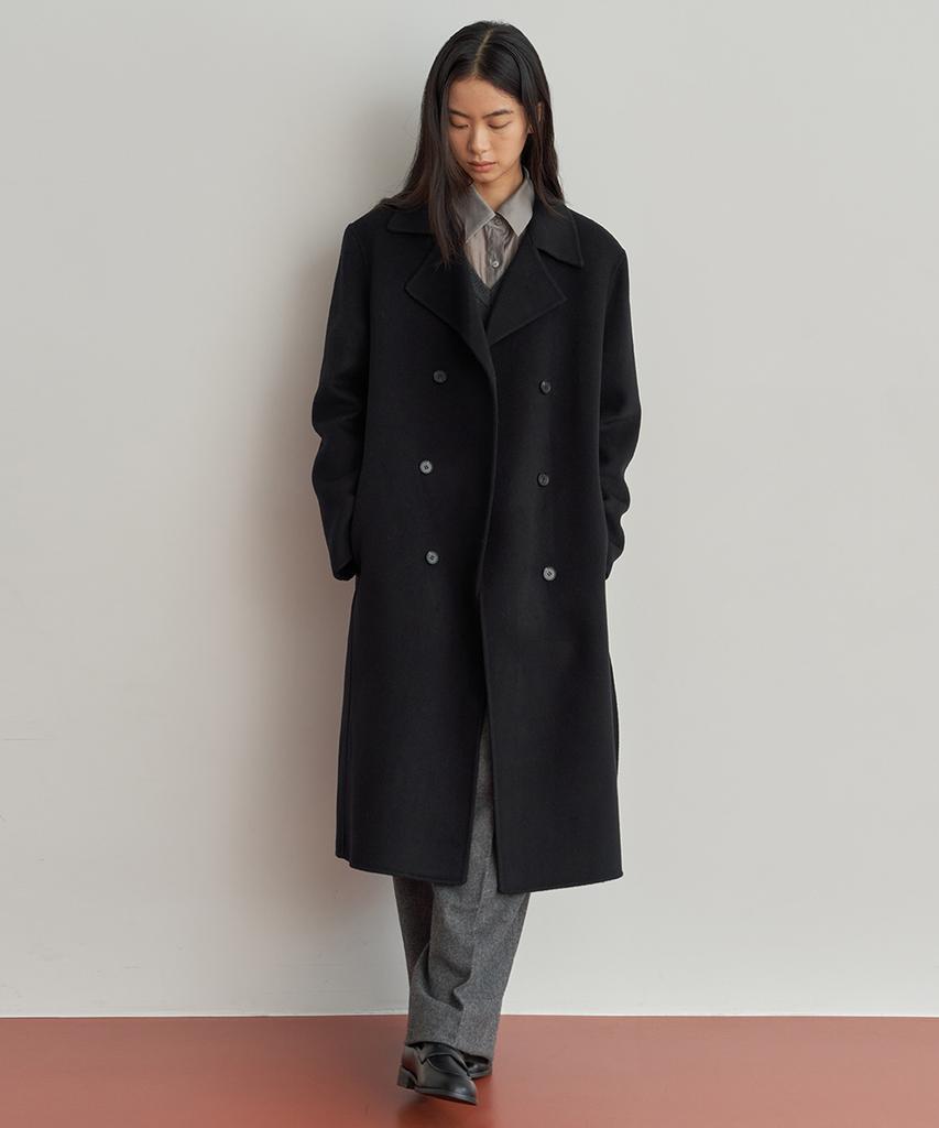 Aure Seoul Oversized Double Coat [Black]