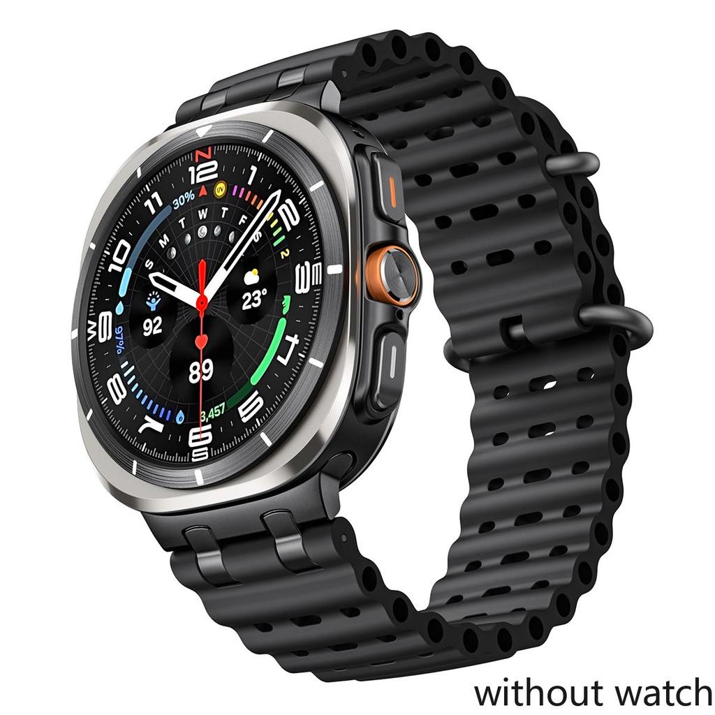 Силиконовый ремешок Ocean для Samsung Galaxy Watch 7 Ultra 47 мм Мягкий дышащий браслет Correa Для Galaxy Watch Ultra 2026 Ремешок