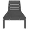 2 Piece Sun Lounger Gray 199.5 x 60 x 74 cm Solid Pine Wood