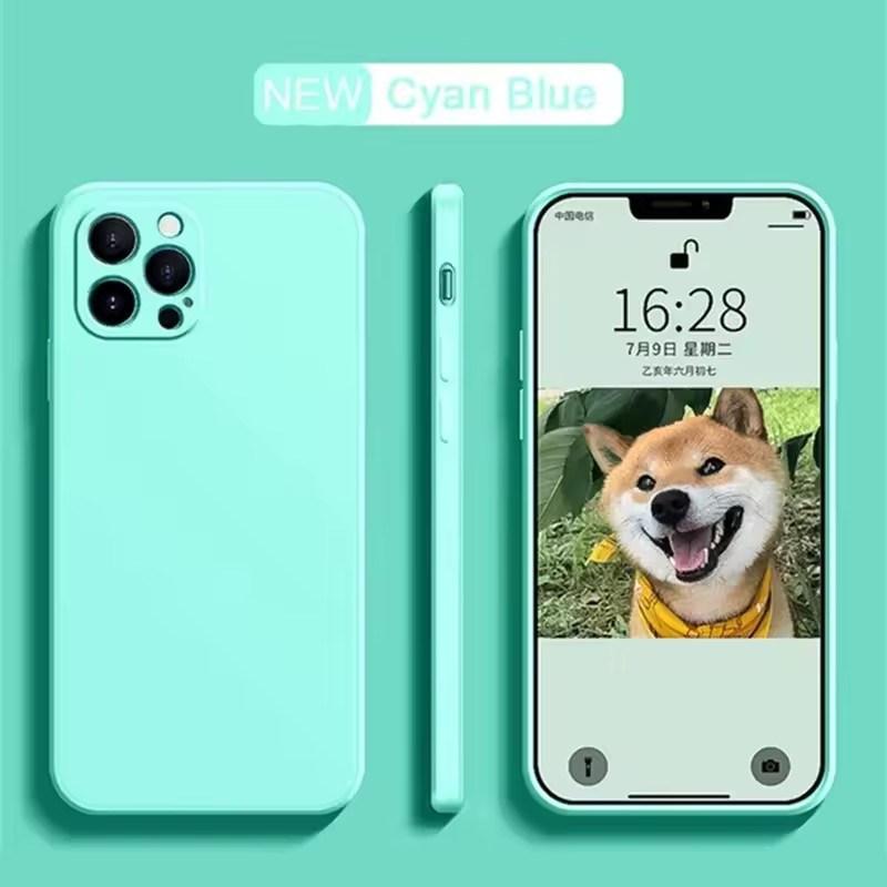 Высококачественный жидкий силиконовый чехол для iPhone 16 15 14 13 12 11 Pro Max Mini X XR XS 7 8 Plus SE 16E противоударный мягкий чехол для телефона