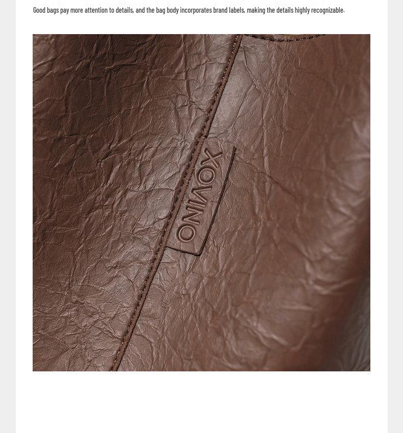 2025 Retro Suede Leather Bucket Handbag - Large Capacity Women's Crossbody & Shopping Bag