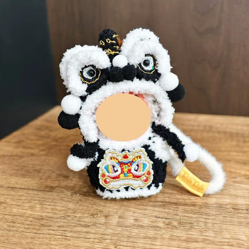 [Cloth  Only] the New Year Festive Banner Set Clothes for 10cm  Pendant Dolls, Handmade lion Dance Set.