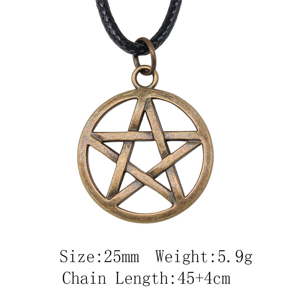 Birthday Gifts Choker Sun Moon Pentagram Necklace Leather Chain 45cm Art Supplies Neck Pendants