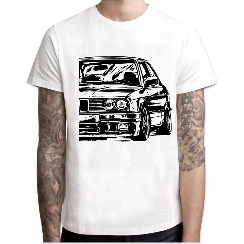 Harajuku Cool Automotive Car Turbo E30 E36 E46 T Shirt Men Anime T-shirts Tee Shirt Homme TShirt Male Streetwear Camisetas