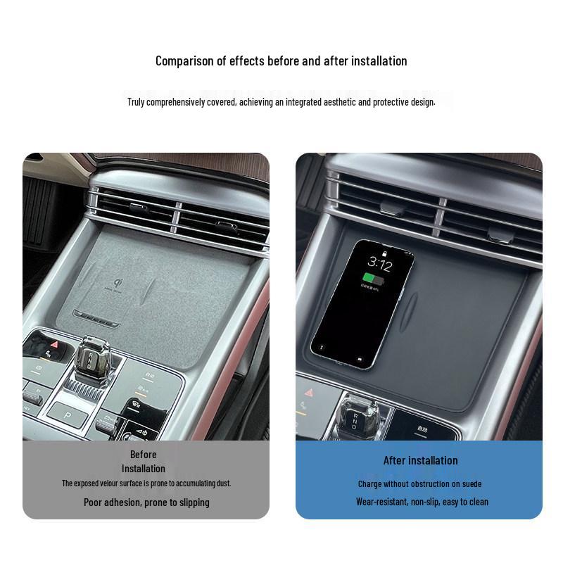 Нескользящая силиконовая накладка для BYD Seal 07 DM-i: Совместимо с беспроводной зарядкой