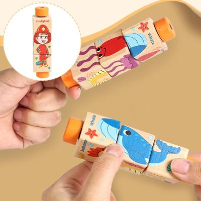 Скручивающаяся игрушка Развивающая головоломка Мелкая моторика Дошкольный возраст Вращающиеся блоки Головоломки Игра для