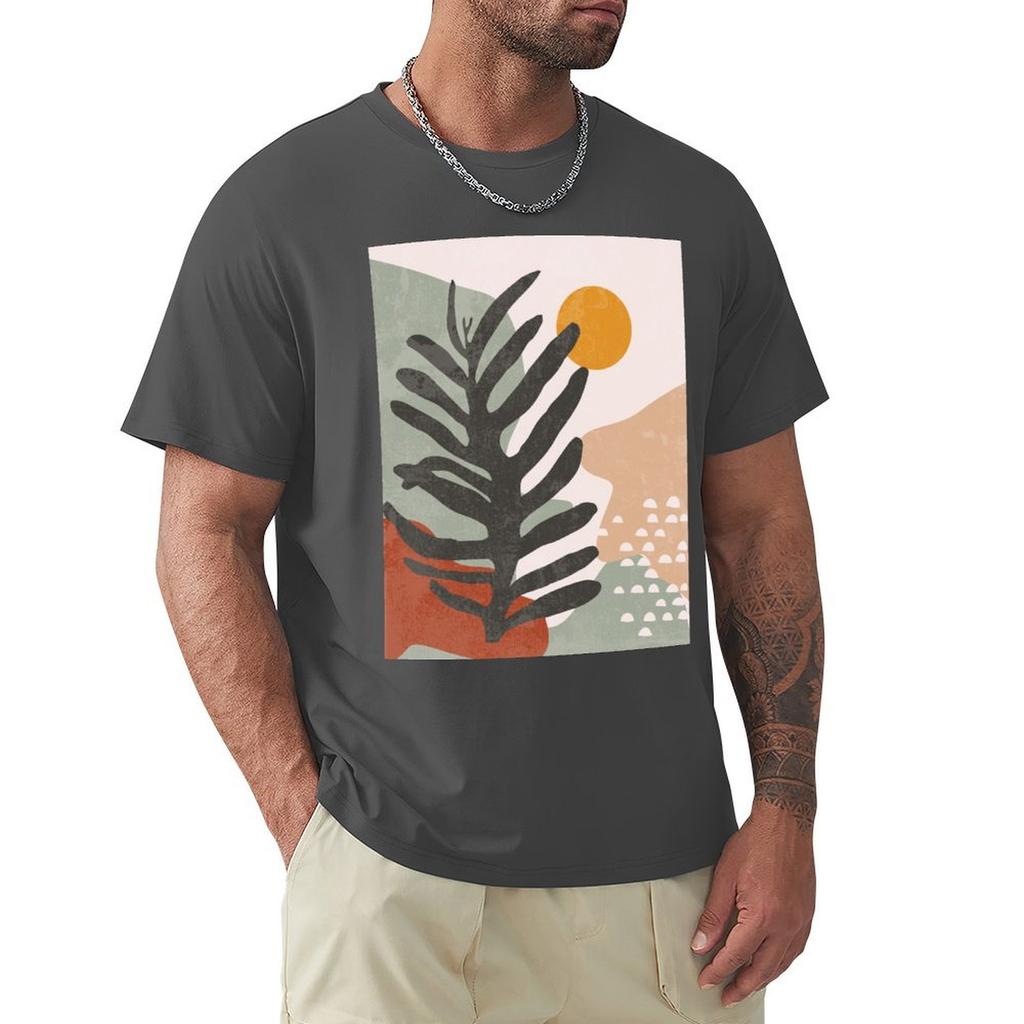 Абстрактная футболка Винтажная графическая футболка Хлопковые графические футболки Оверсайз Черная одежда для мужчин