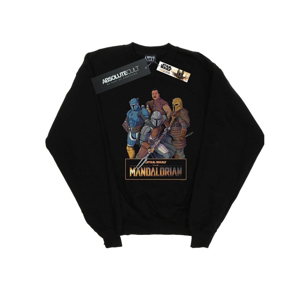Star Wars Mens The Mandalorian Character Collage Sweatshirt