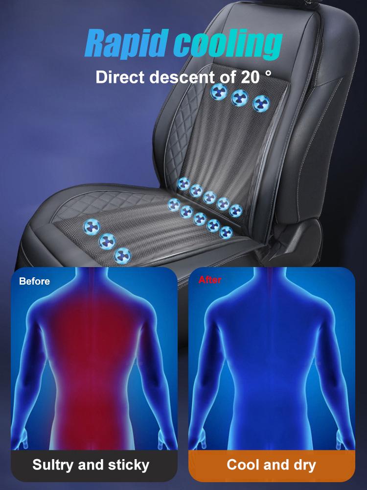 Охлаждающая подушка для сиденья автомобиля 8/16/24 вентилятора Массажная летняя подушка для автомобиля 12 В Вентилятор для обдува вентиляционных сидений Чехлы для прикуривателя