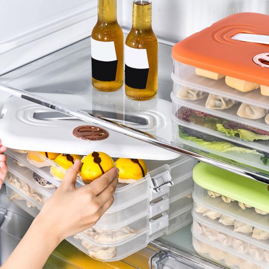 Ящик для хранения пельменей с прочной ручкой, одиночный/двойной/тройной/четырехслойный контейнер для пищевых продуктов для домашних пикников, вечеринок