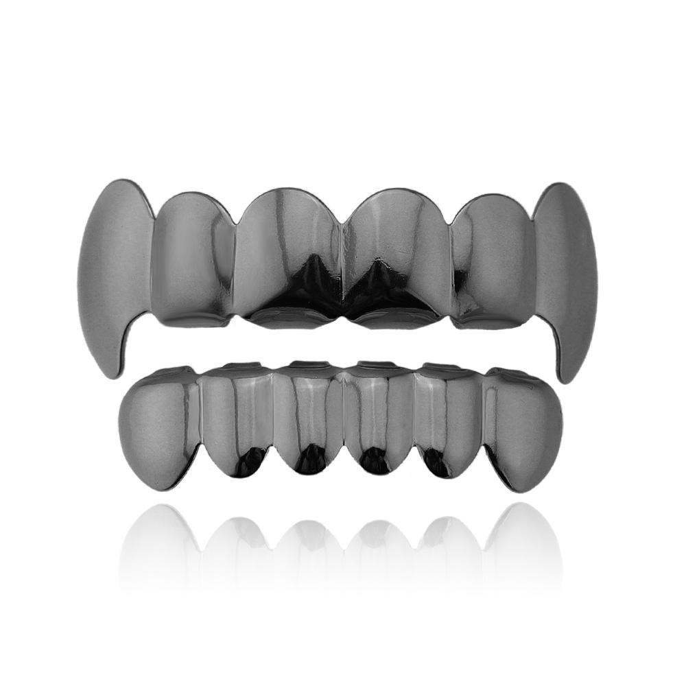 European & American Gold-Plated Hip-Hop Grillz: Glossy Tooth Accessories
