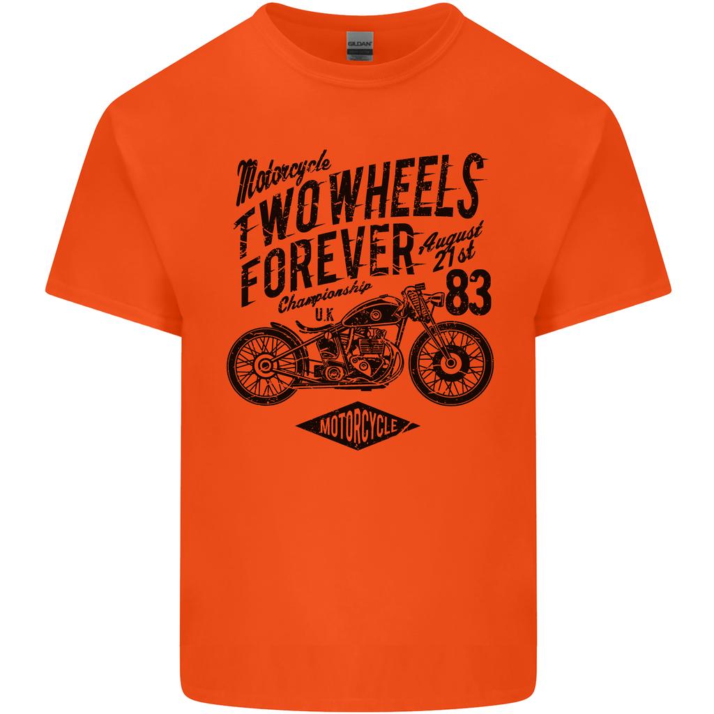 Two Wheels Forever Motorcycle Cafe Racer Unisexs Light Cotton TShirt