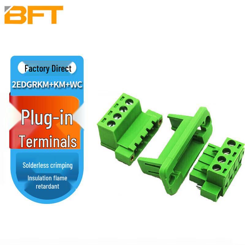 Beifute 2EDGWC 5.08mm Pitch 6-Pin Panel Mount Plug-in Terminal Block