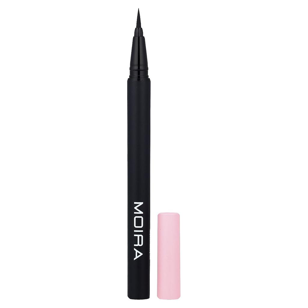 Moira Beauty Precision Liquid Liner, Водостойкая, 01 Черный, 0,7 г (0,025 унции)