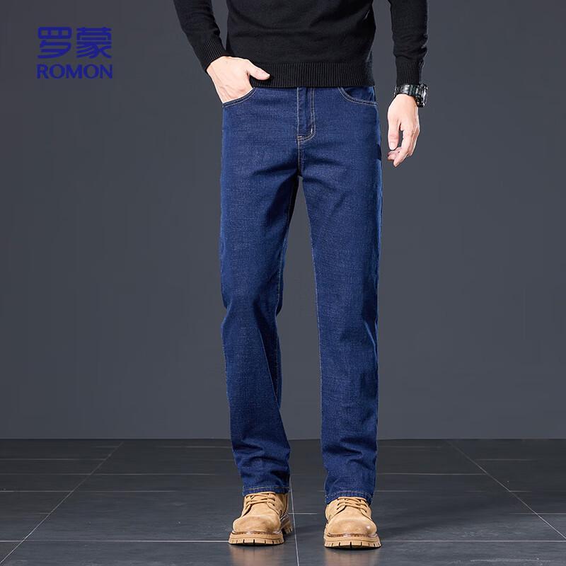 ROMON Мужские джинсы прямого кроя в стиле business casual