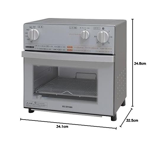IRIS OHYAMA Toaster Oven Toast 4 Pieces Non-Fried Steam Function Silver FVX-D3B-S