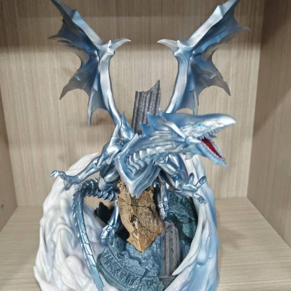 Blue-Eyes White Dragon 28cm/11.02nch Yu-Gi-Oh! MX can be collected Ultimate Dragon PVC Wild Battle GK Ornament Model Toys Gifts