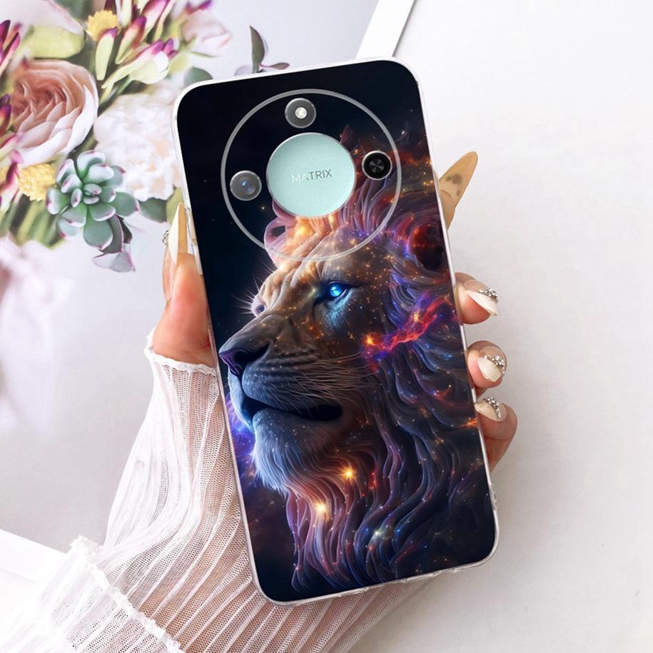 6.8" Case For Honor X9c Smart 5G Cover Cool Fashion Dragon Lion Wolf Cartoon Soft Silicone Phone Cases For HonorX9c Smart Bumper