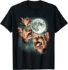 3 Yorkie Moon | Three Yorkshire Terriers Dog Lovers Cute T-Shirt