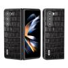 Роскошный чехол из натуральной кожи с узором под крокодила для Samsung Galaxy Z Fold 6 5 Fold 4 3 2 Защитная оболочка Противоударный Полное покрытие