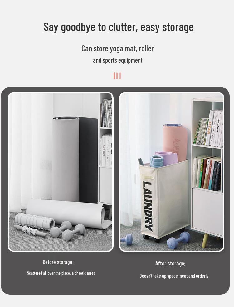 Single Compartment Oxford Cloth Laundry Basket and Storage Box for Bedroom