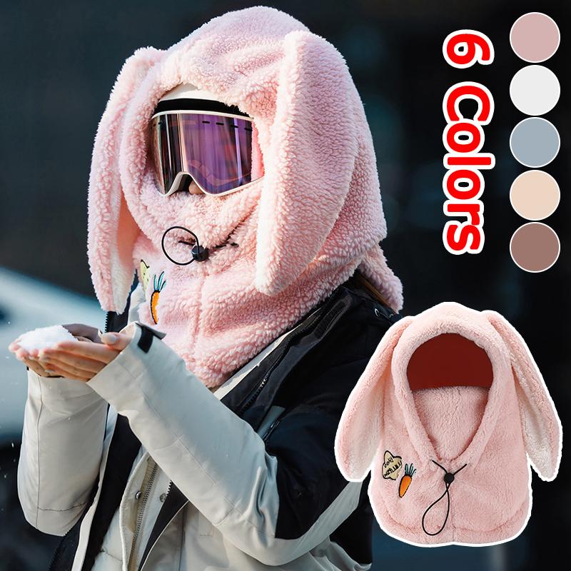 Women Adjustable Winter Thick Casual Wear Helmet Covers Hiking Warm Plush Hat Outdoor Activities Beanie Hat Skiing 1PC