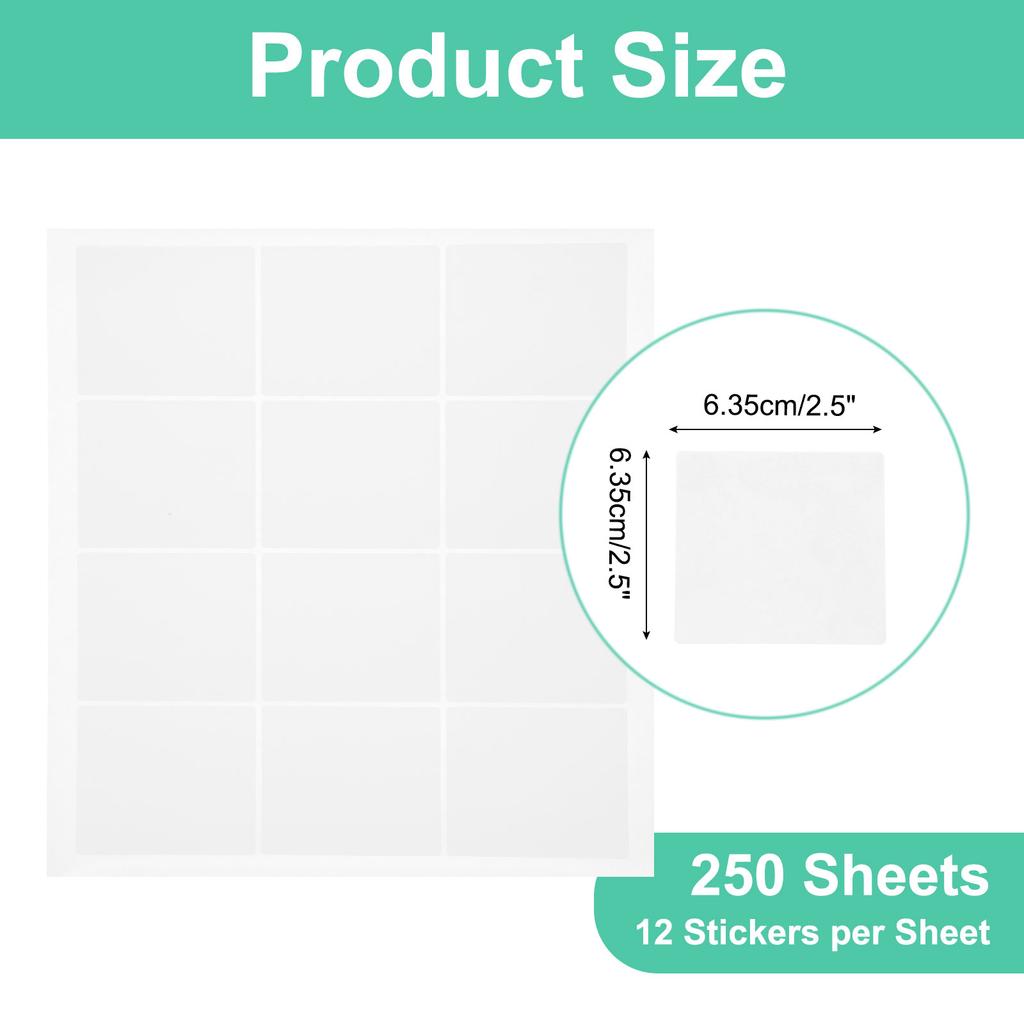 250Sheets Barcode Label Stickers Printable Laser and Inkjet Thermal Paper Labels White Self-adhesive Address Mailing Labels