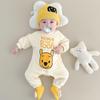 Newborn Cartoon Jumpsuit: Super Cute Pure Cotton Romper for Baby Girls - Spring & Autumn
