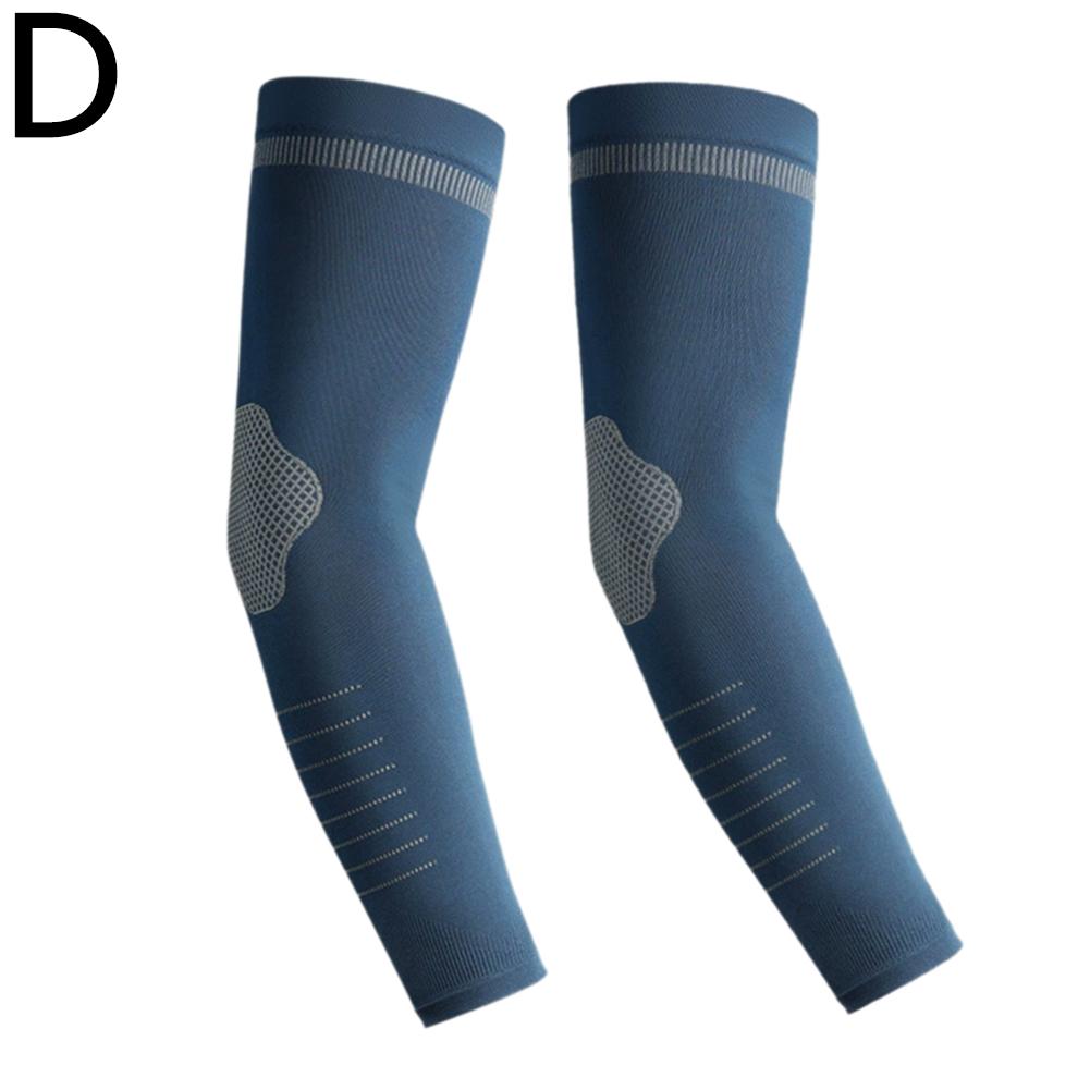 1Pair Summer UPF50+ Arm Sleeves Cool Feeling Breathable Ice Silk Cycling Sleeve Running Fishing Sunscreen Arm Support Unisex New