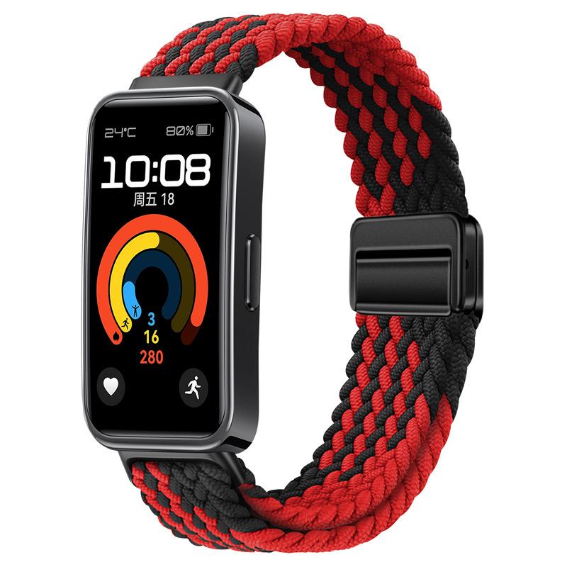 Плетеный нейлоновый ремешок-петля для Huawei Band 10 9 8, регулируемый браслет с магнитной застежкой для Huanwei Band 10/9, аксессуары для браслета