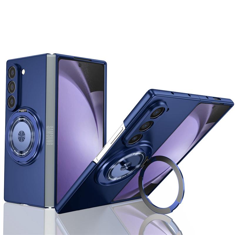 Магнитное кольцо-подставка с вращением на 360° Чехол для телефона Для Samsung Galaxy Z Fold 7 6 5 4 3 5G Для держателя Magsafe Ударопрочный Жесткий чехол