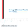 BNTECHGO 20 Gauge Parallel Silicone Wire 20AWG Parallel Silicone Thin Wire Super Flexible Separable Silicone Cable Wire Long Lasting Red and Black