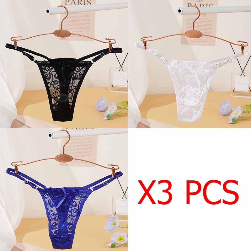 Adjustable Lace Thongs Panties Women's Sexy Lace Underwear Ultra-thin Seamless Thong Underpants Lingerie