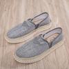 Men Canvas Shoes Men's Summer New Casual Breathable Shoes Flat Bottom Comfortable Linen Outdoor Walking Shoes Tenis Masculino
