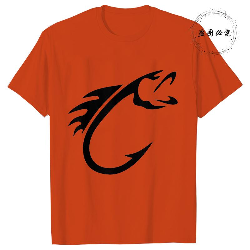 Summer Fishing Hook Printed T Shirts for Men Short Sleeve T-Shirt Tops Men's Tees Shirts Fashion Casual Fishing Lover Tshirt