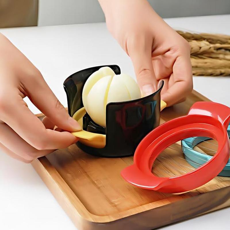 4-in-1 Stainless Steel Egg Slicerfor Hard Boiled Eggs Wire Egg Cutter for Salads, Sandwiches, Charcuterie Boards