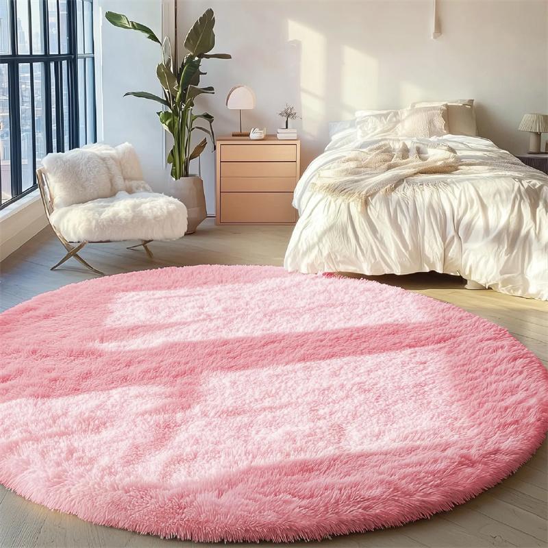 Plush Carpets Fluffy Ultra Soft Indoor Modern Area Rugs Living Room Play Mats Fluffy Round Rugs For Girls Bedroom