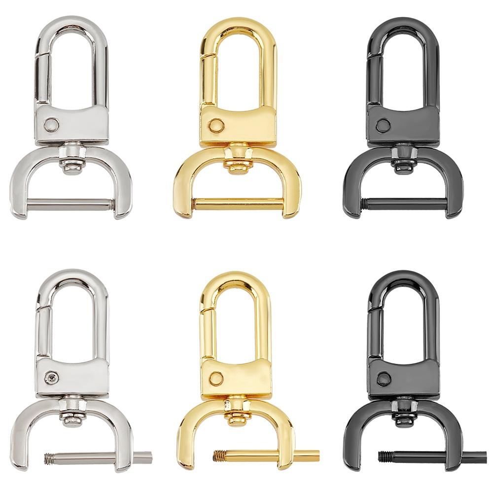 6pcs 3 colors Zinc Alloy Swivel Lobster Claw Clasps Swivel Snap Hook Mixed Color 47x27.5x7mm Hole: 19x9mm 2pcs/color