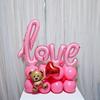 Набор воздушных шаров LOVE с мишкой Love, шары из алюминиевой пленки, для Дня святого Валентина, свадьбы, дня рождения, вечеринки, душа, фотореквизит