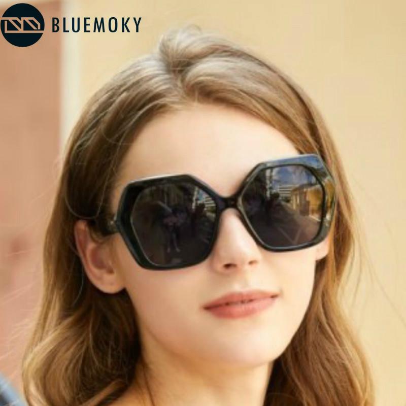BLUEMOKY Ретро Оверсайз Шестиугольные Солнцезащитные очки для Женщин 100% Защита UV400