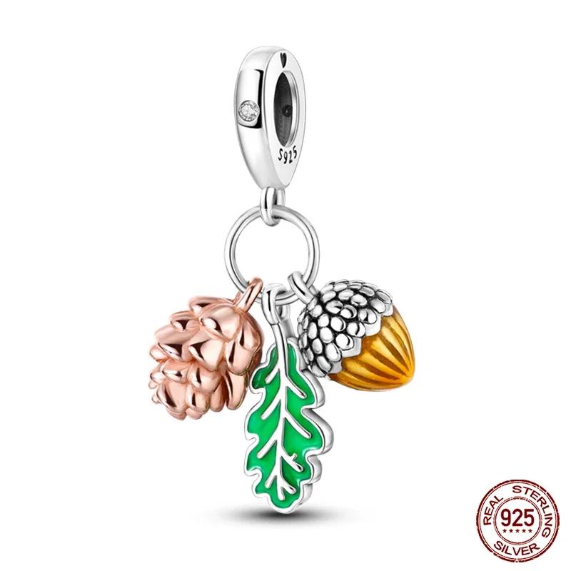 Кулоны Звезда Луна Ночное сияние Бусины Шишки Сосны Подходят для Браслетов Медь Красивые Цветы Подвески Бабочки DIY Ювелирные Изделия