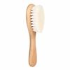 Natural Goat Hair Baby Hairbrush, Comb, Baby Brush for Newborns and Infants, Soft, Non-Toxic, Healthy, Anti-Static, Scalp Massage, Beige, Perfect As a