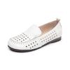 GKTINOO Summer Hollow Genuine Leather Shoes New Women Shoes Woman For Mom Women's Flats Comfortable Handmade Loafers