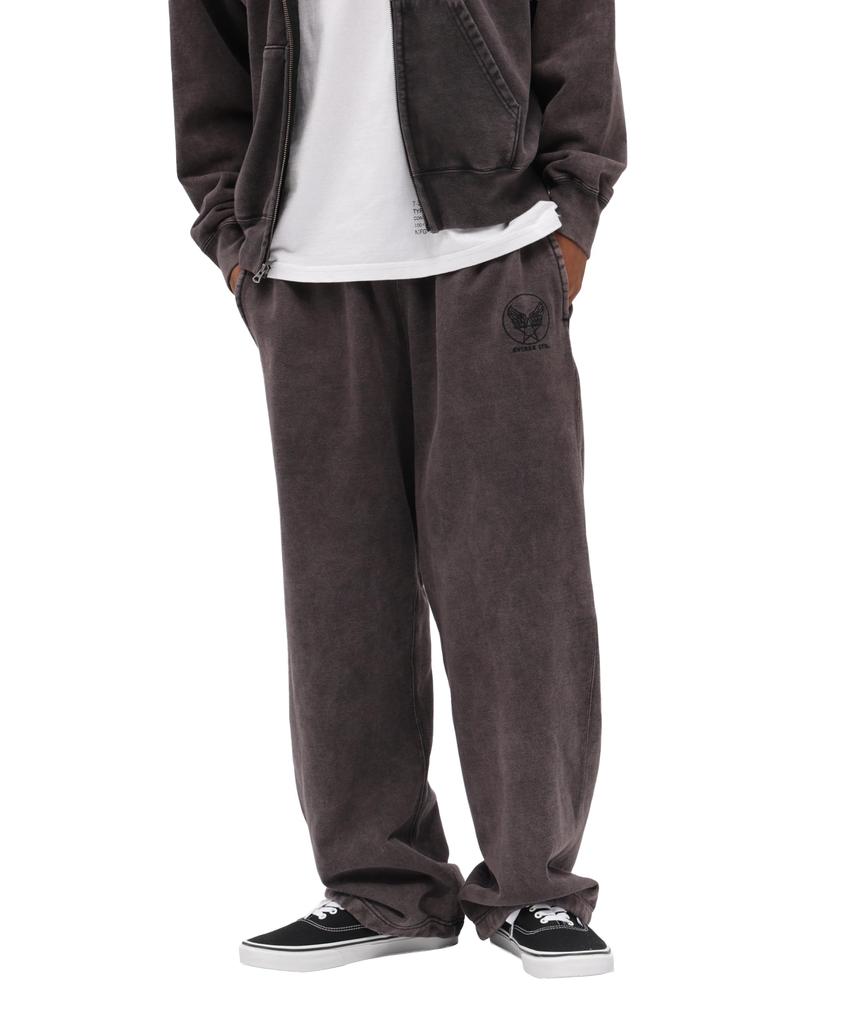 AVIREX ACID WASH SWEAT PANTS men's L 410 charcoal 783-6110001